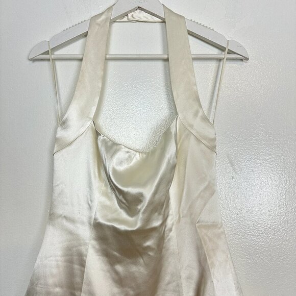 REFORMATION Babette Silk Dress in Ivory Size US 8 NWT - Picture 7 of 16